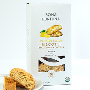 Bona Furtuna Candied Lemon Biscotti Cookies