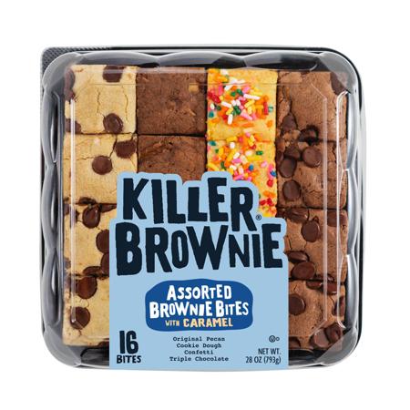 Killer Brownie Assorted Brownie Bites with Caramel 16 bites Tray