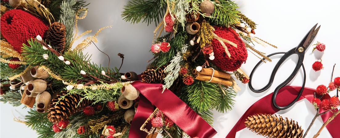 Festive Holiday Wreath Making
