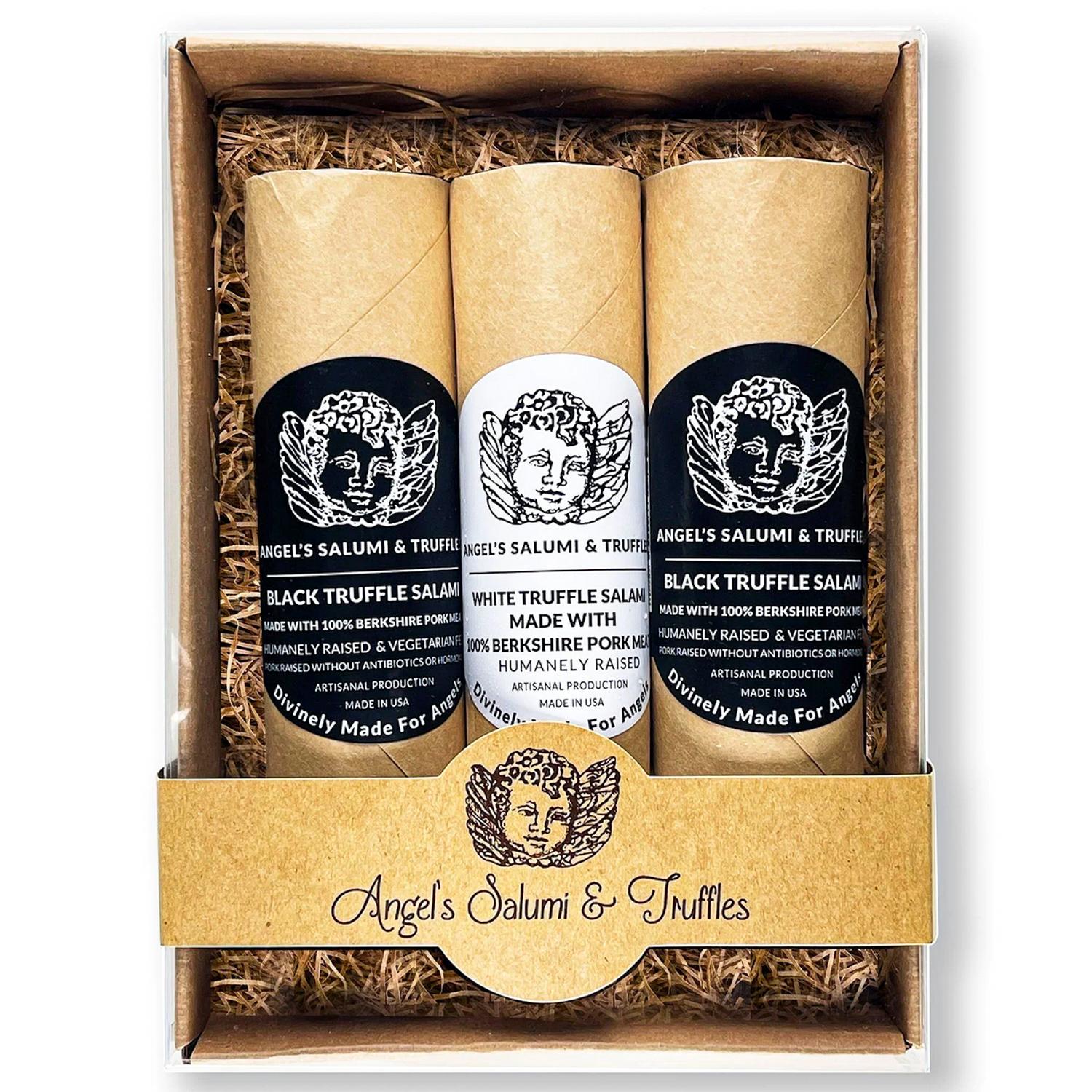 Angel's Salami black and white truffle gift box
