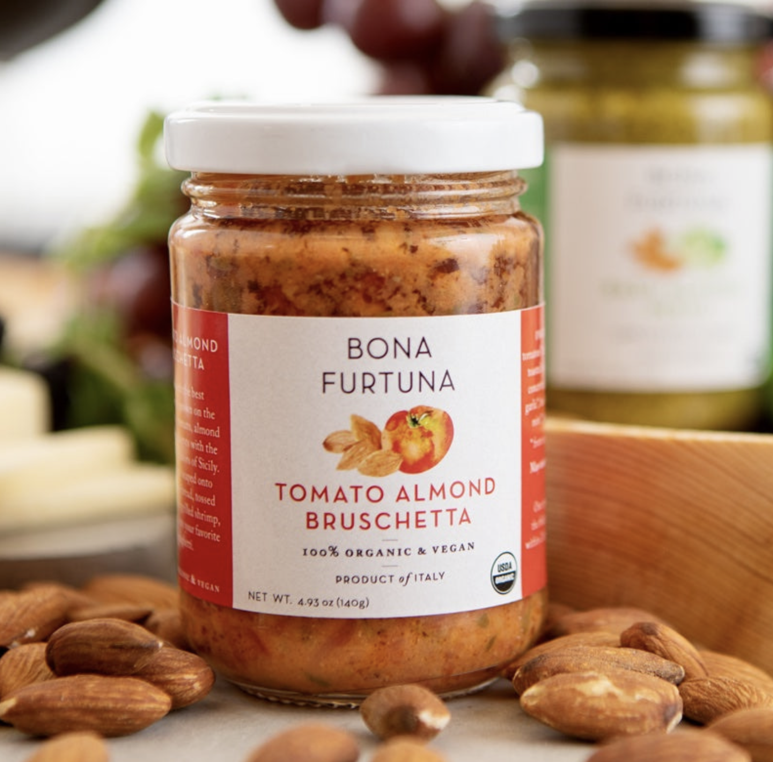 Bona furtuna styled tomato almond pesto also know as trapanese pesto