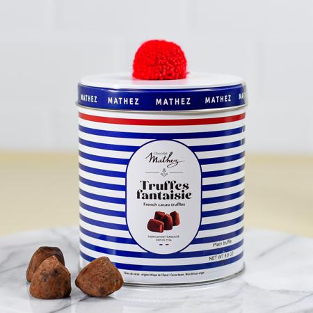 Chocolat Mathez French Cacao Truffles red white blue