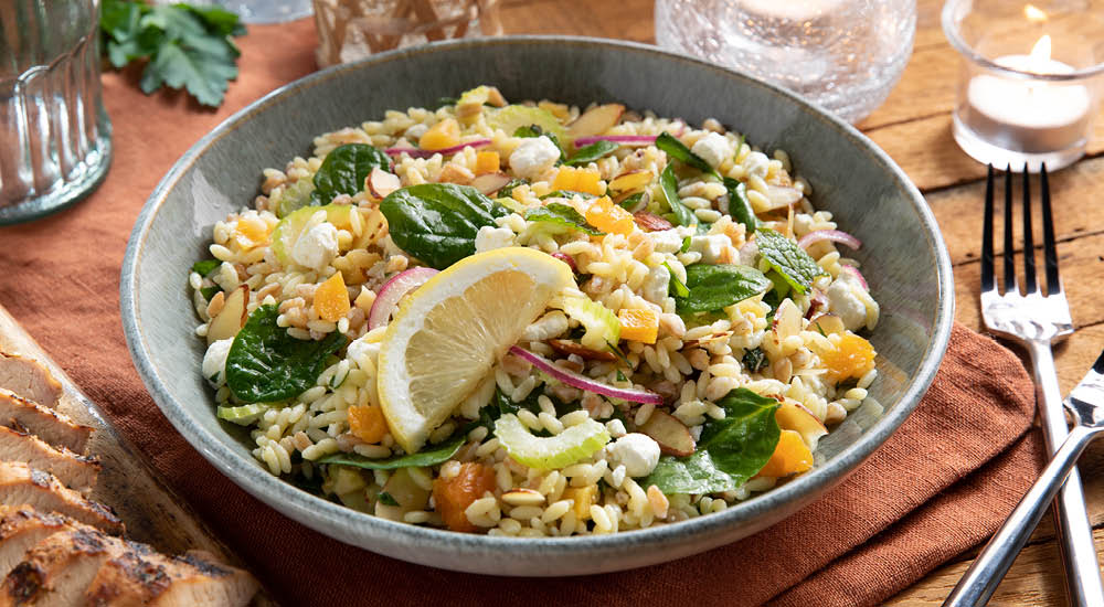 Citrusy Orzo Pasta and Farro Salad