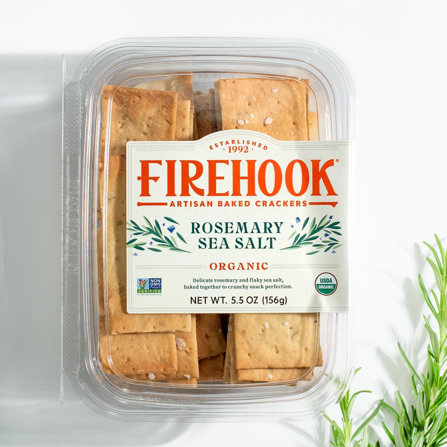 Firehook Rosemary Sea Salt Organic Crackers