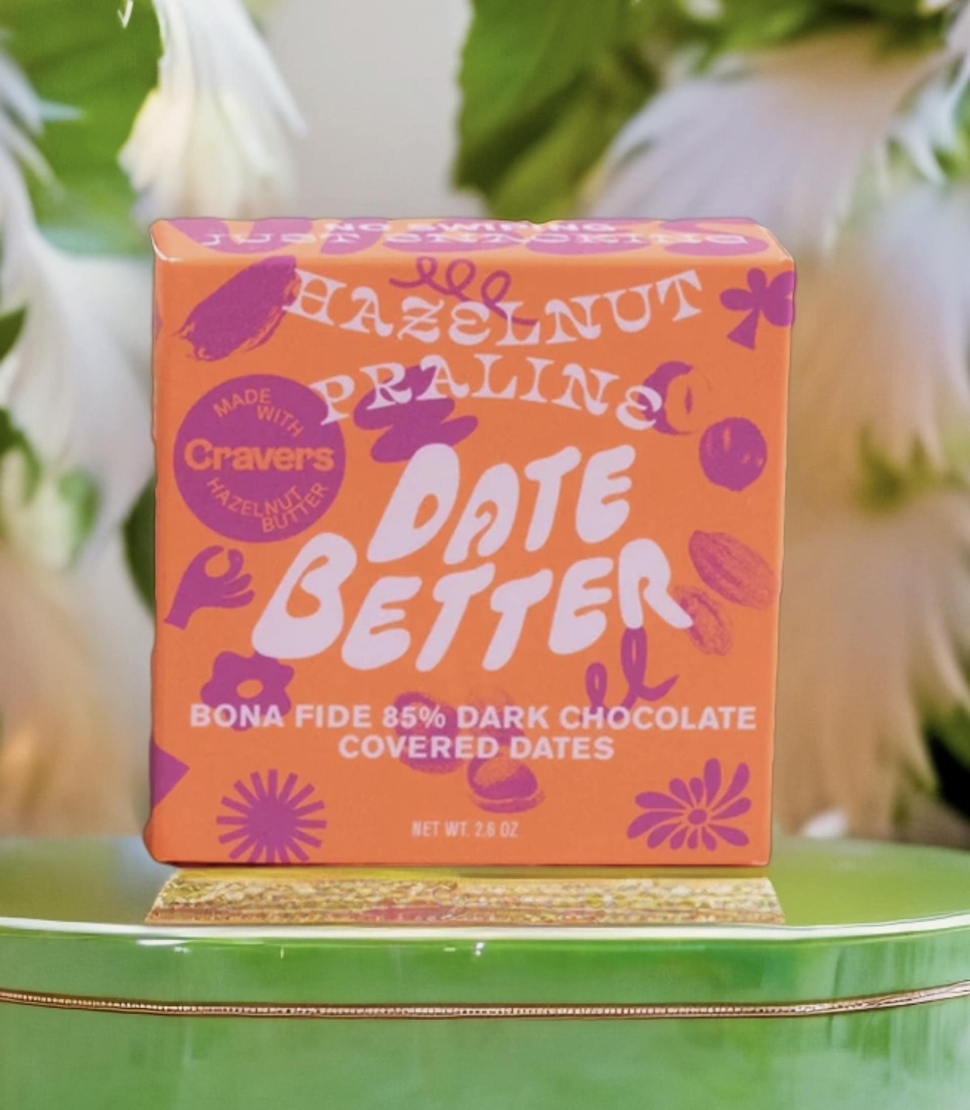 Date Better Snacks Hazelnut Praline Chocolate Covered Dates