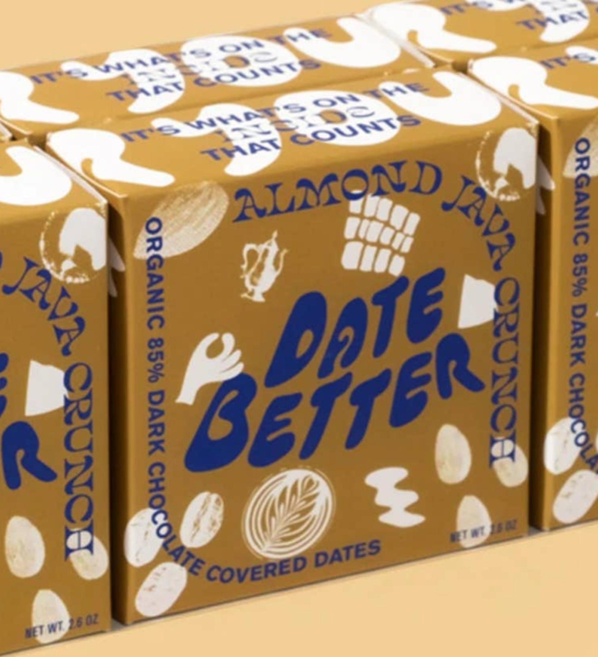  Date Better Snacks Almond Java Crunch Chocolate Covered Dates