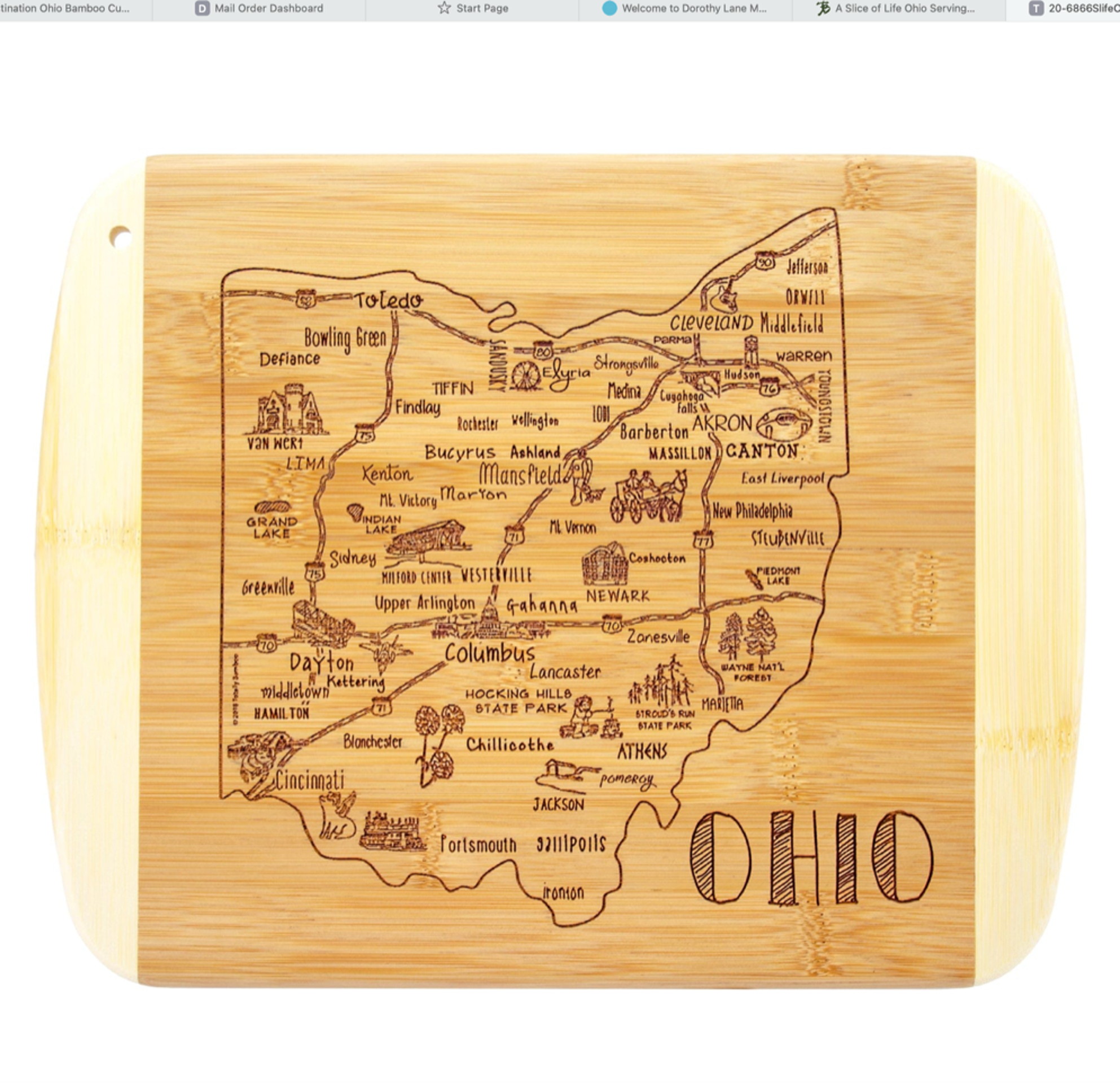 Greetings from Ohio Cutting Board