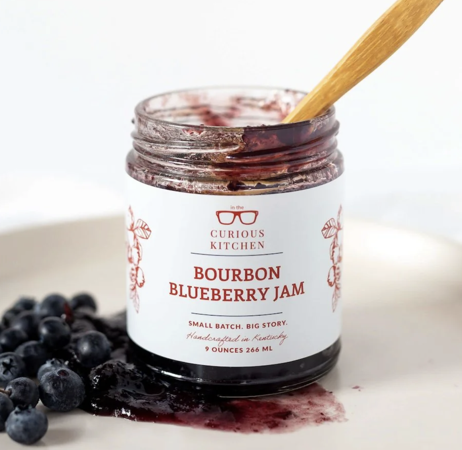 In the Curious Kitchen Bourbon Blueberry Jam