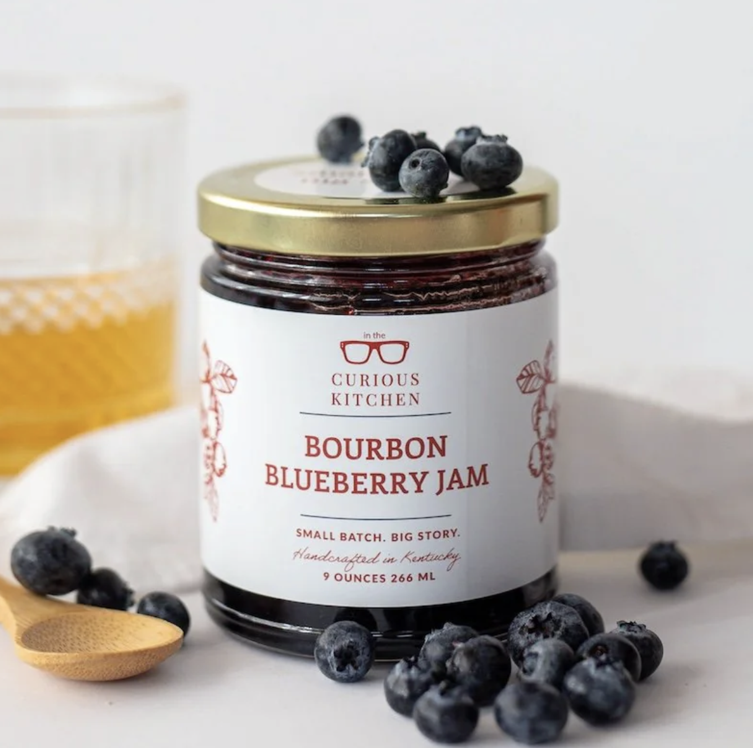 In the Curious Kitchen Bourbon Blueberry Jam