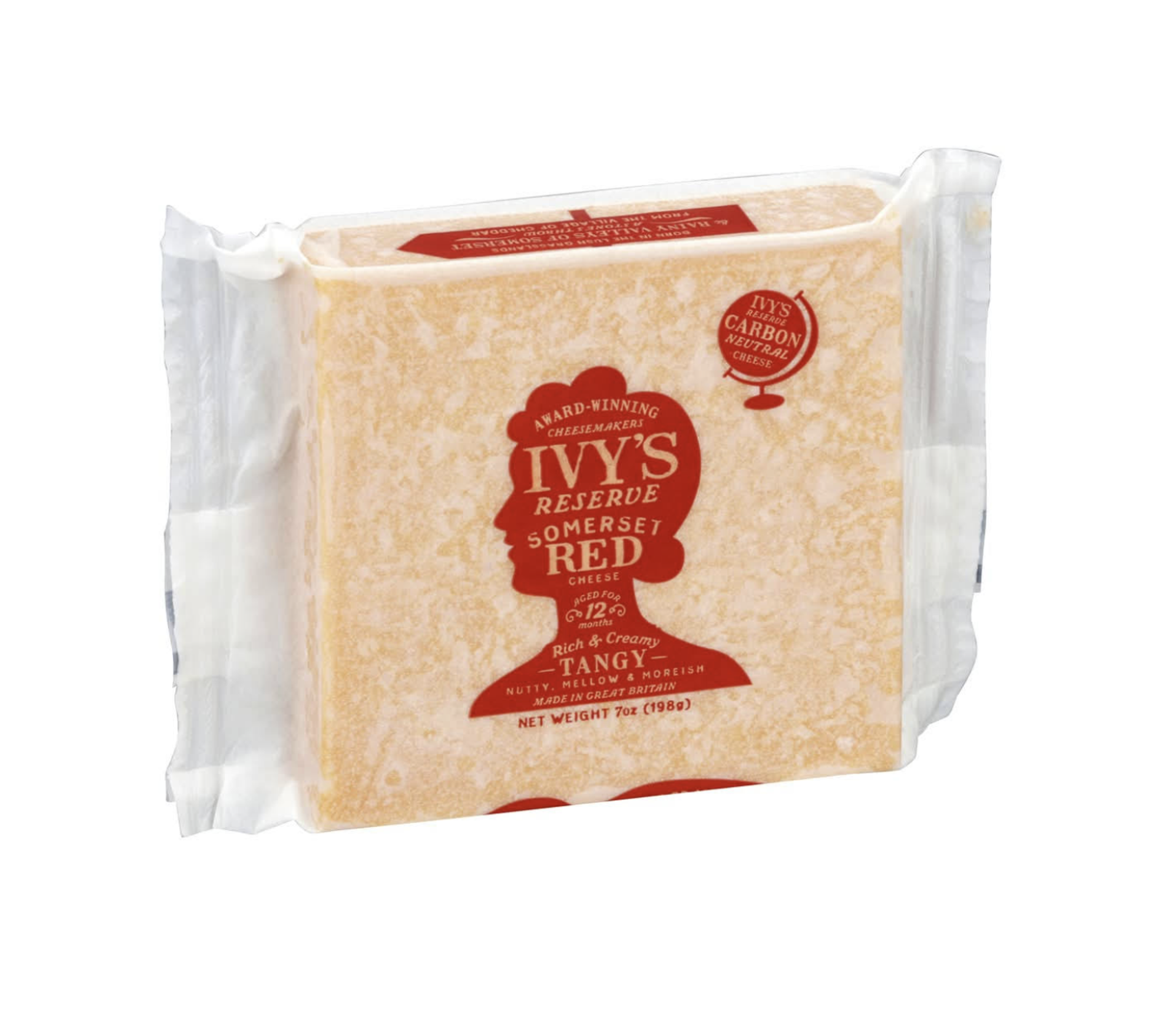 Ivy's reserve somerset red cheddar cheese from Great Britain