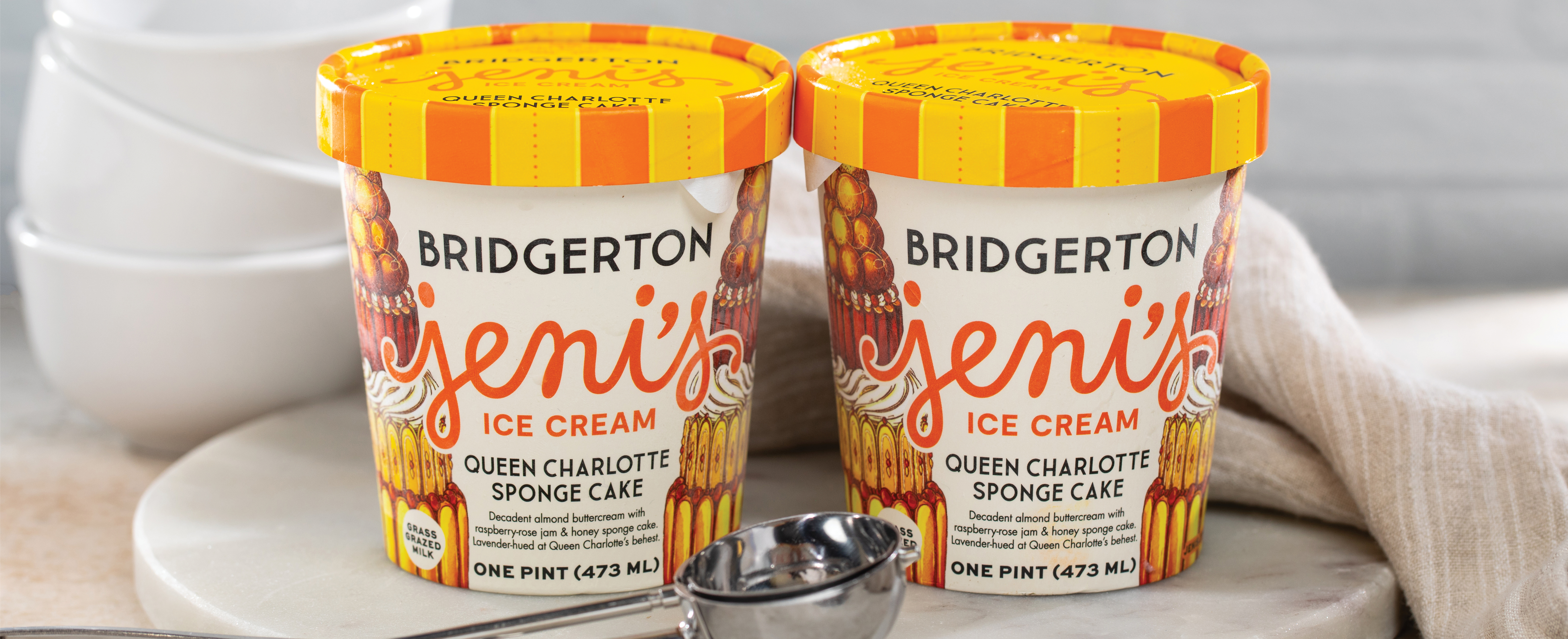 Jeni's Queen Charlotte Sponge Cake Ice Cream