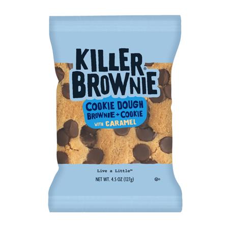 Killer Brownie Cookie Dough With Caramel Brownie