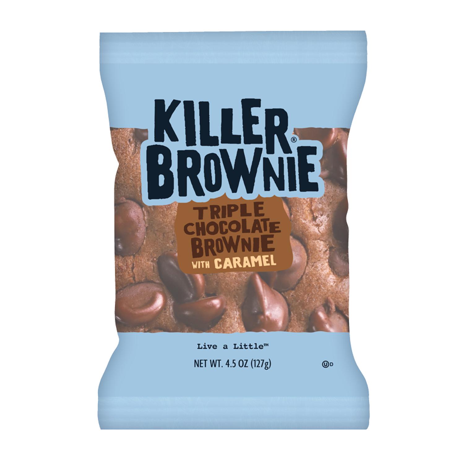 Killer Brownie Triple Chocolate With Caramel Brownie