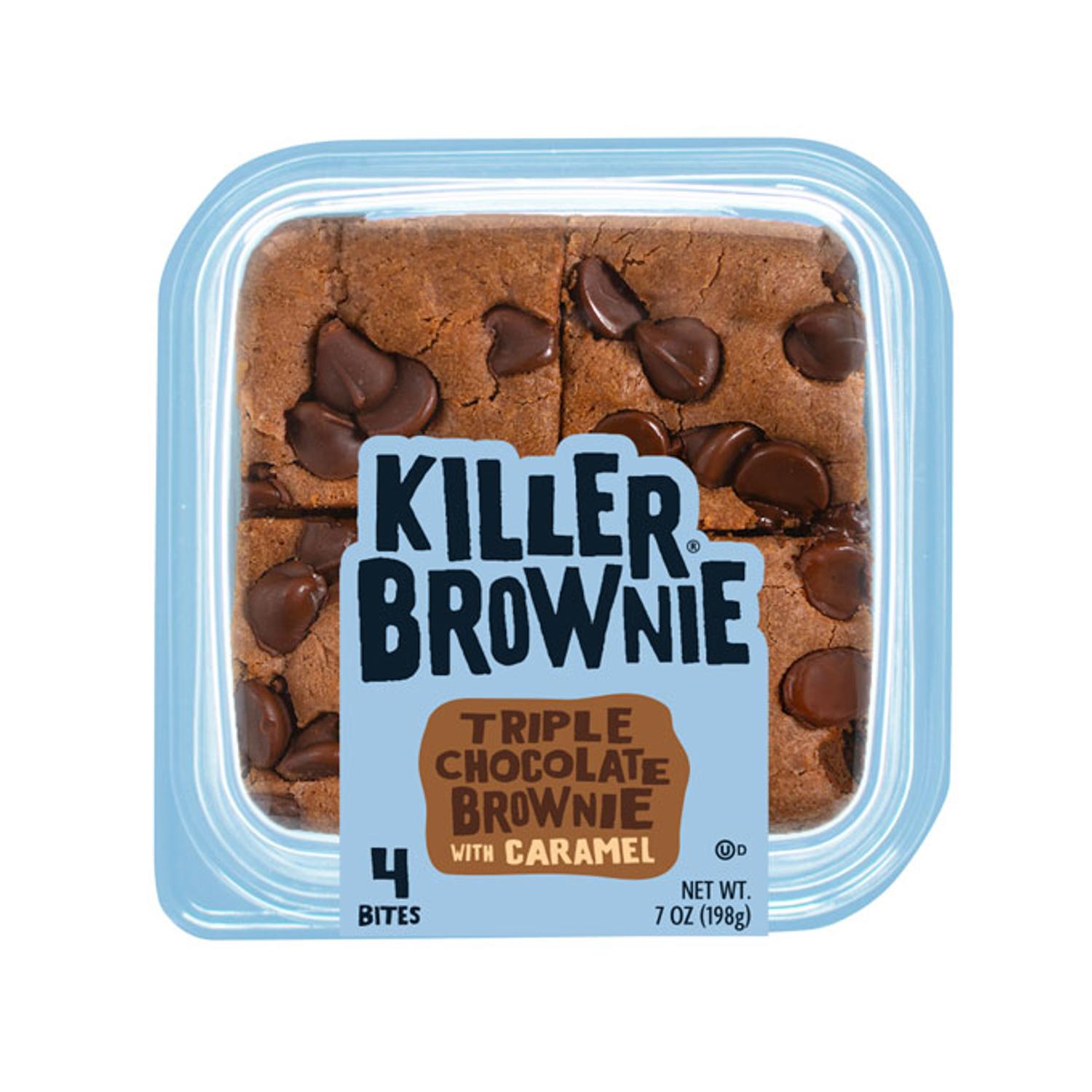 Killer Brownie Triple Chocolate Brownie with Caramel 4 bites