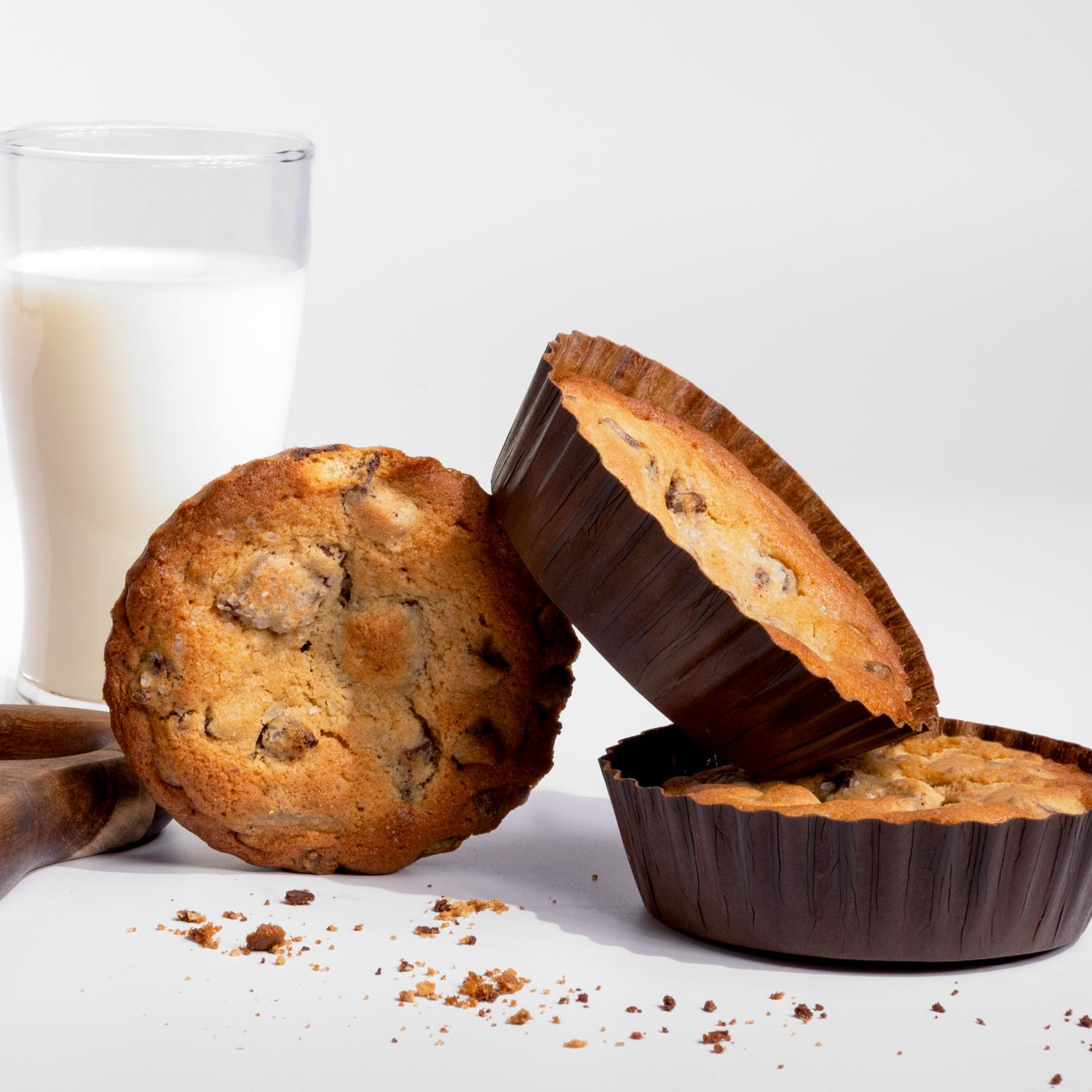 Over-sized ultimate chocolate chip cookie loaded with decadent milk and dark chocolate chunks. 