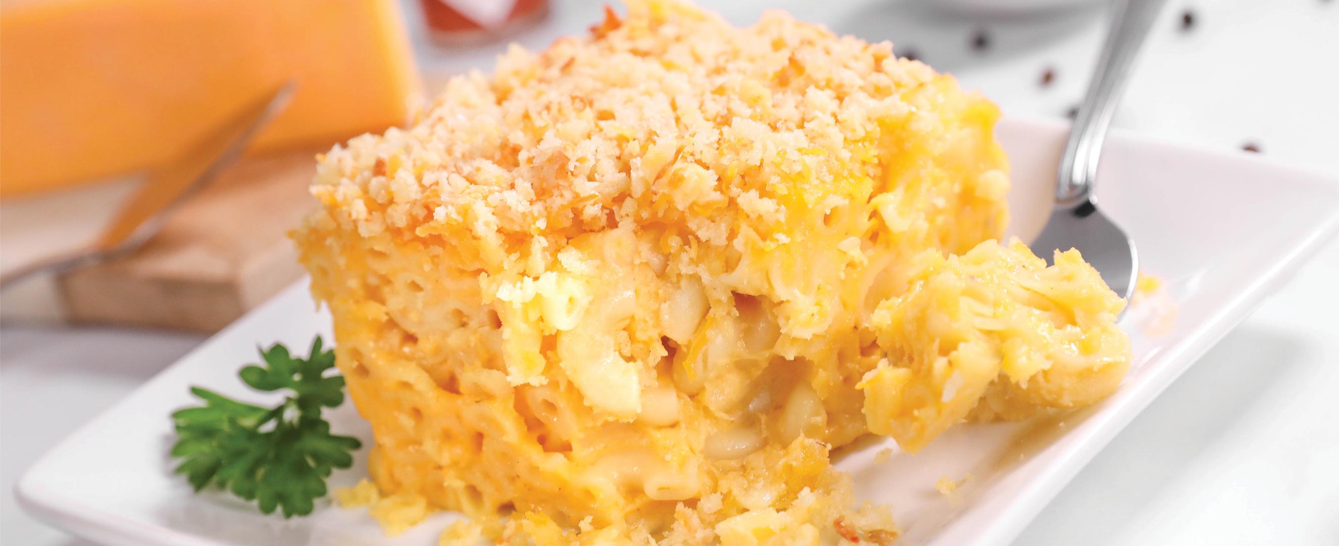 DLM mac and cheese delivered with read cheddar, italian macaroni shipped nationwide