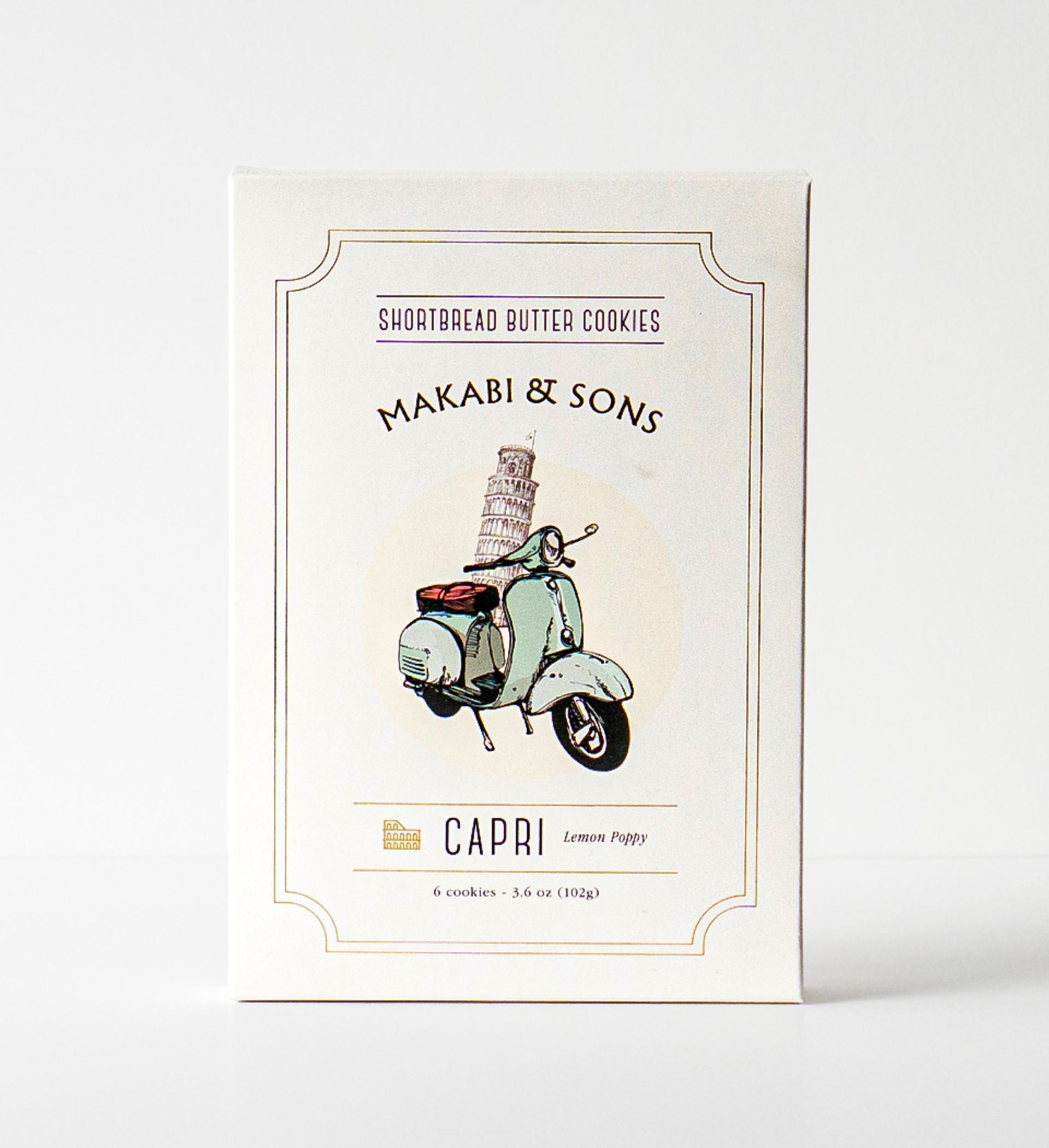 Makabi & Sons Capri Lemon poppy shortbread cookies