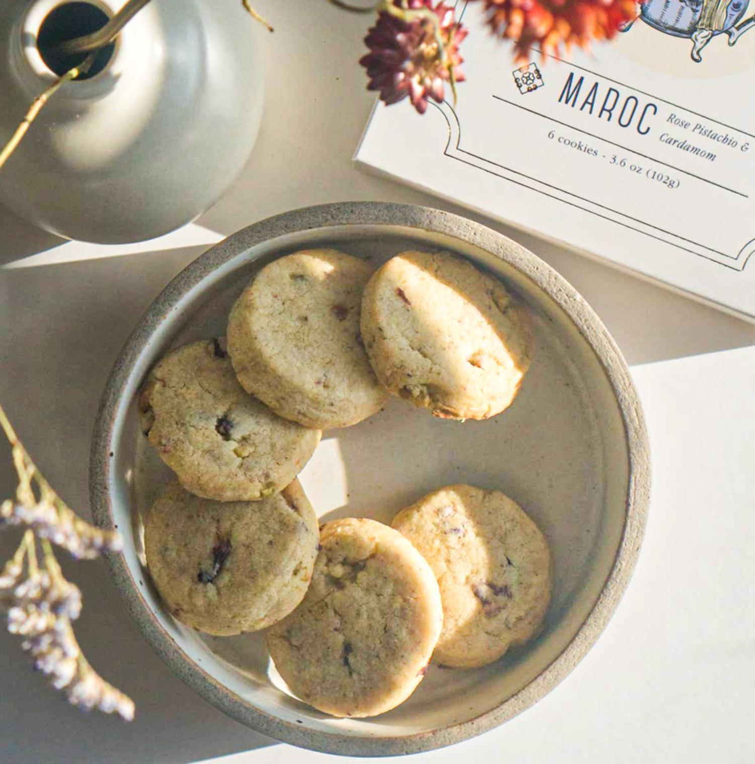 Mkabi and Sons pistachio and cardamom shortbread cookies