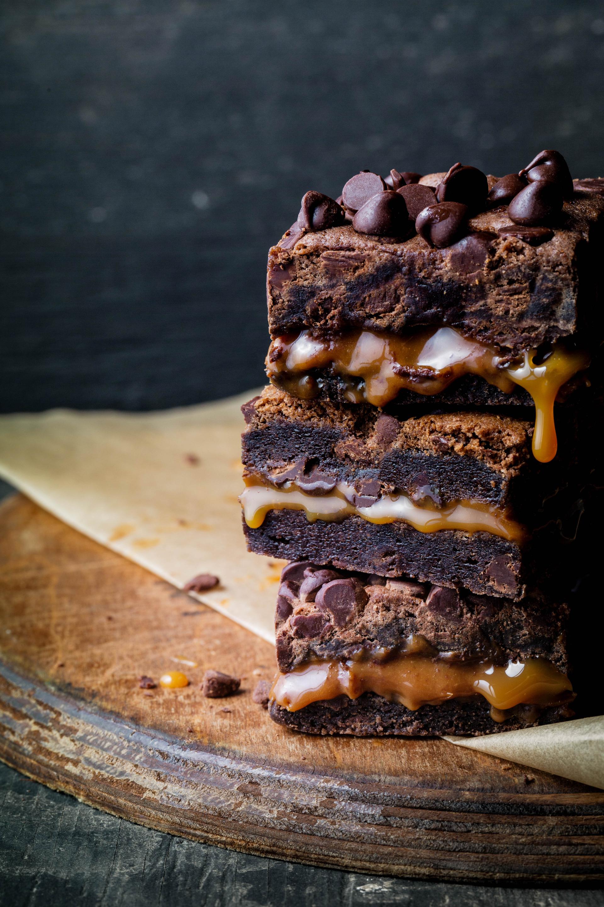 Triple Chocolate Killer Brownie with Caramel
