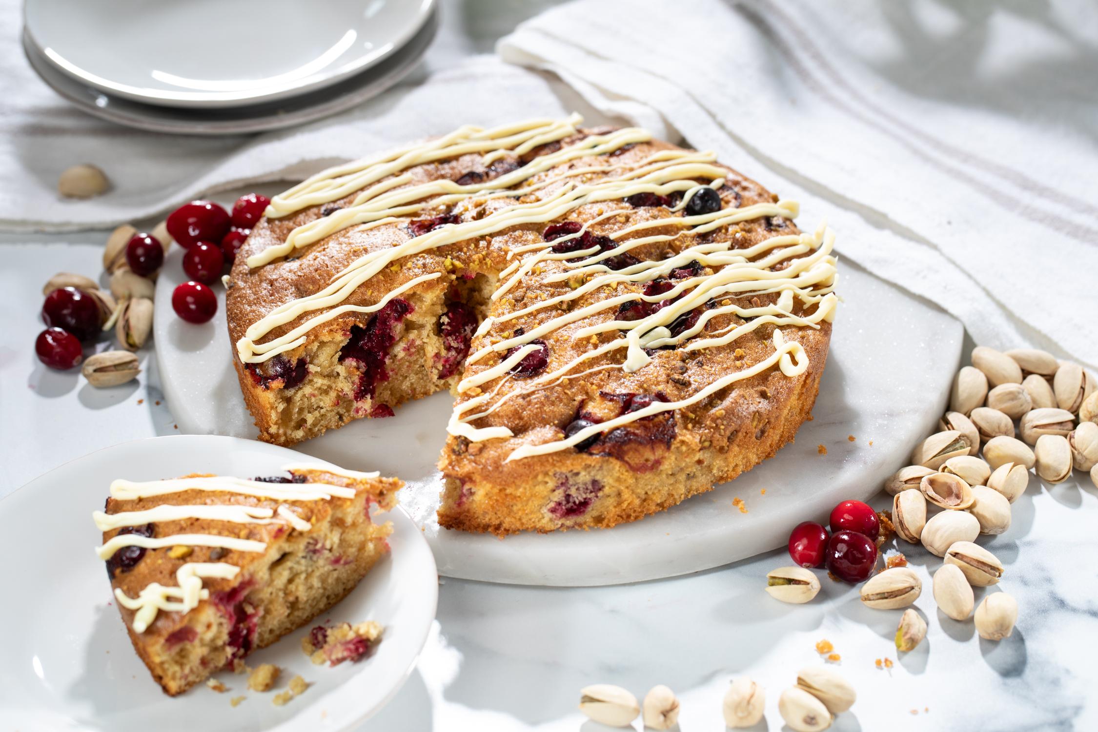 DLM Cranberry Pistachio Old-Fashioned Coffee Cake