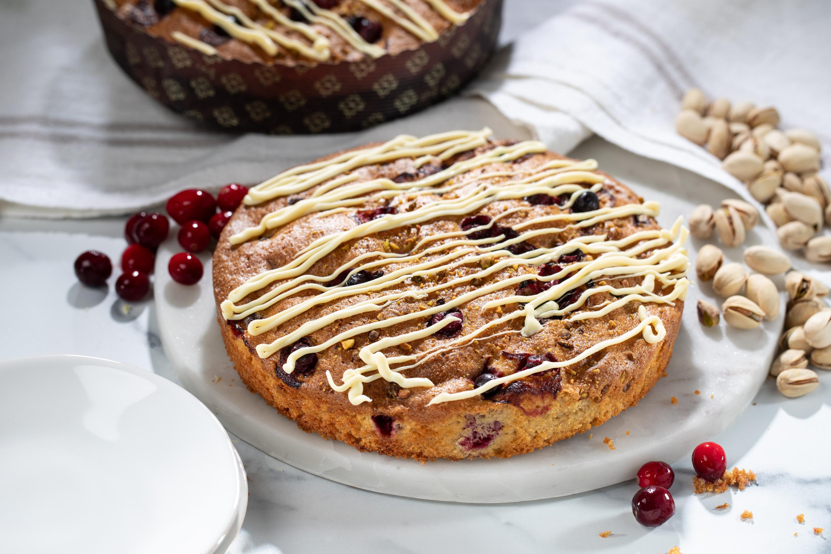 DLM Cranberry Pistachio Old-Fashioned Coffee Cake