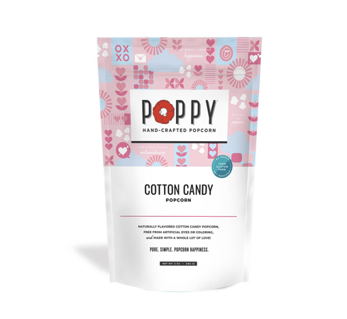 Poppy Hand-Crafted Popcorn Cotton Candy Valentine's Day Popcorn Bag