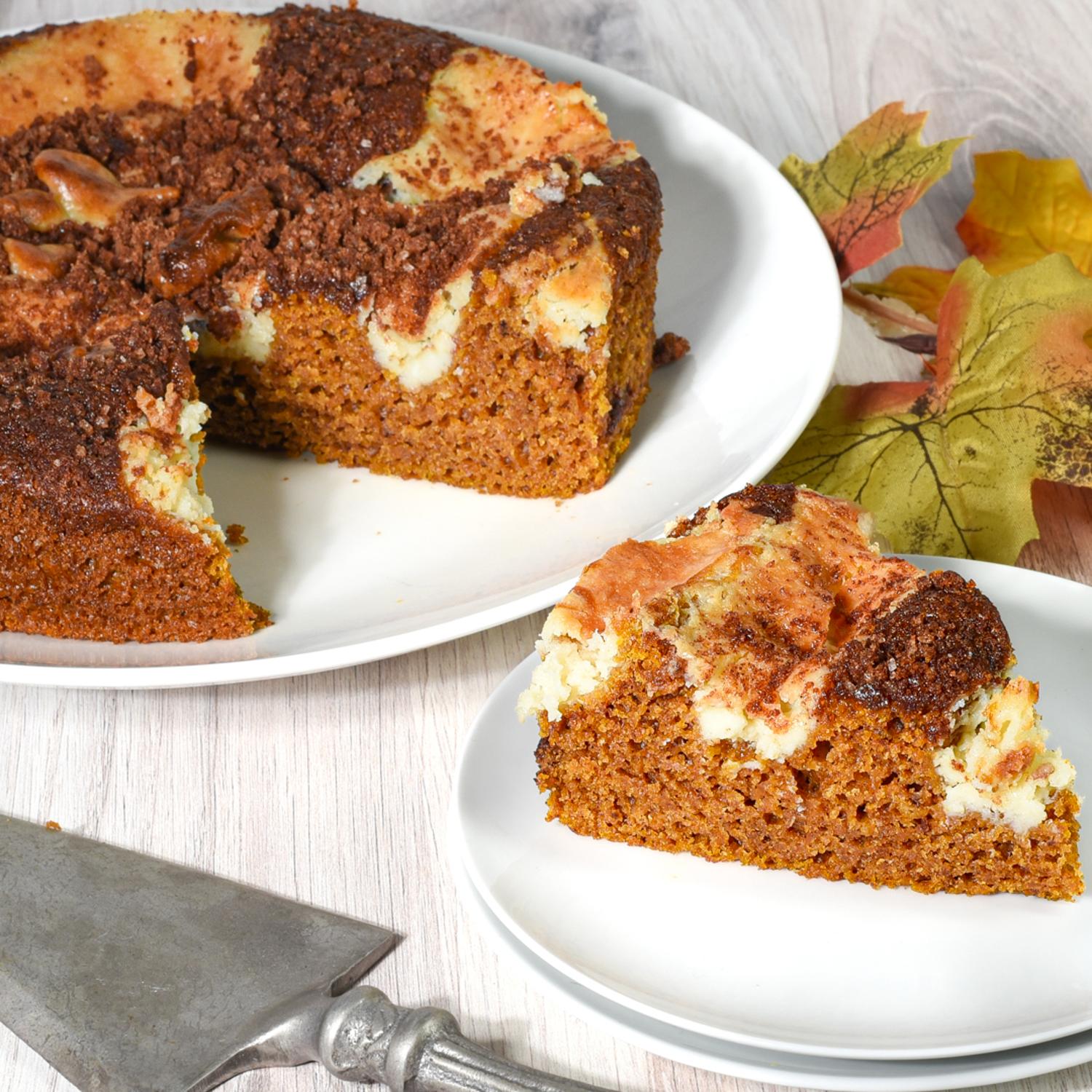Pumpkin Cream cheese coffee cake