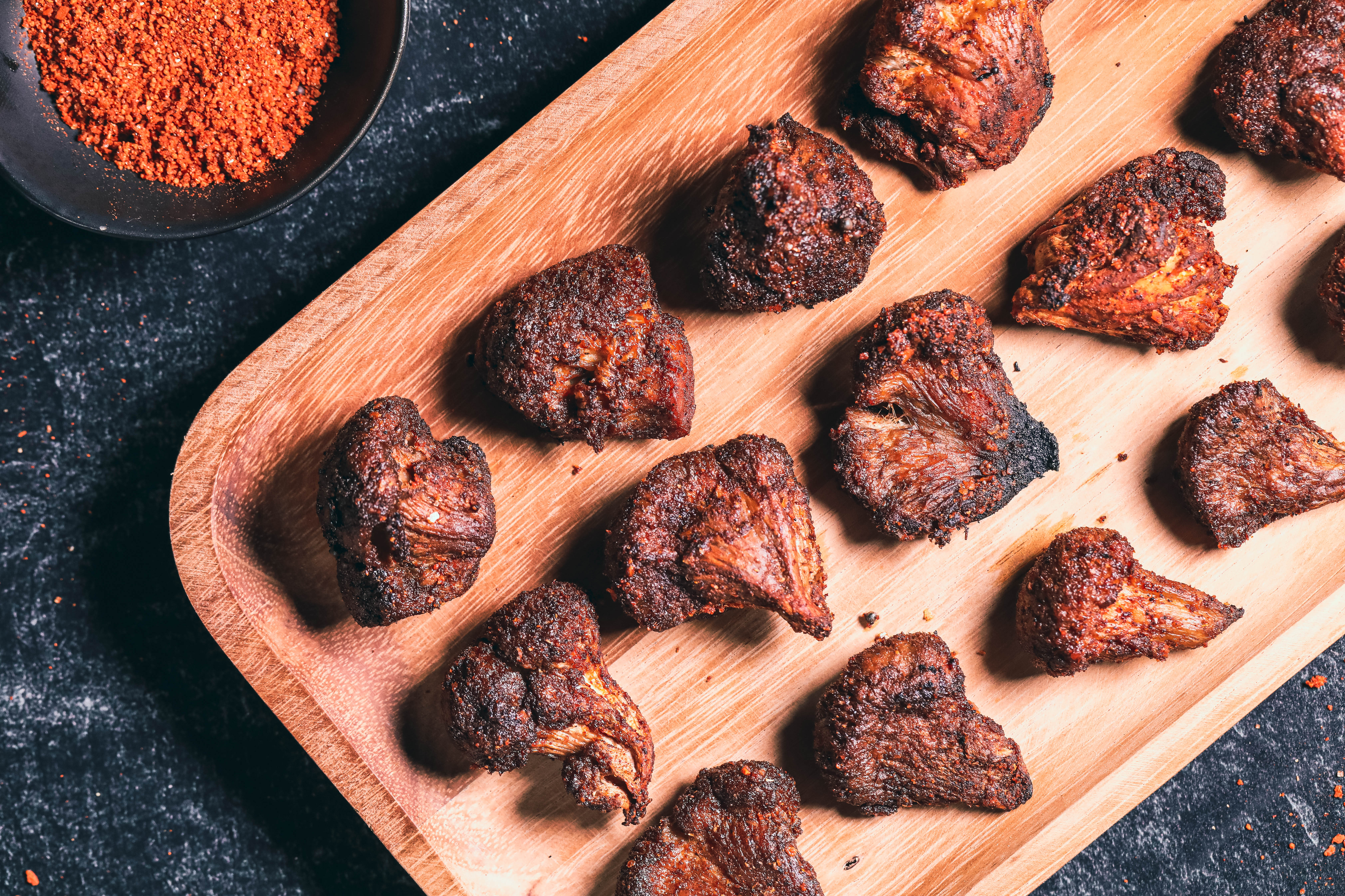 Roasted BBQ Lion's Mane Mushrooms