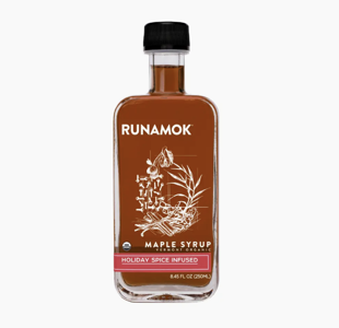 Runamok Organic Maple Syrup infused with holiday spices