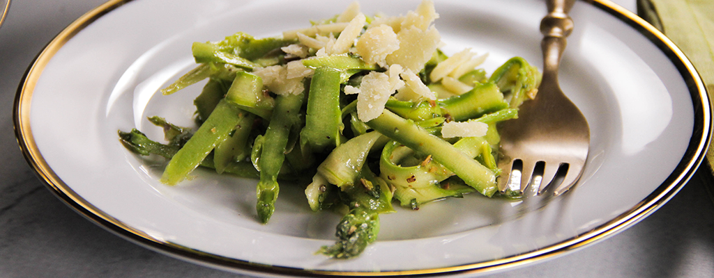 shaved asparagus salad