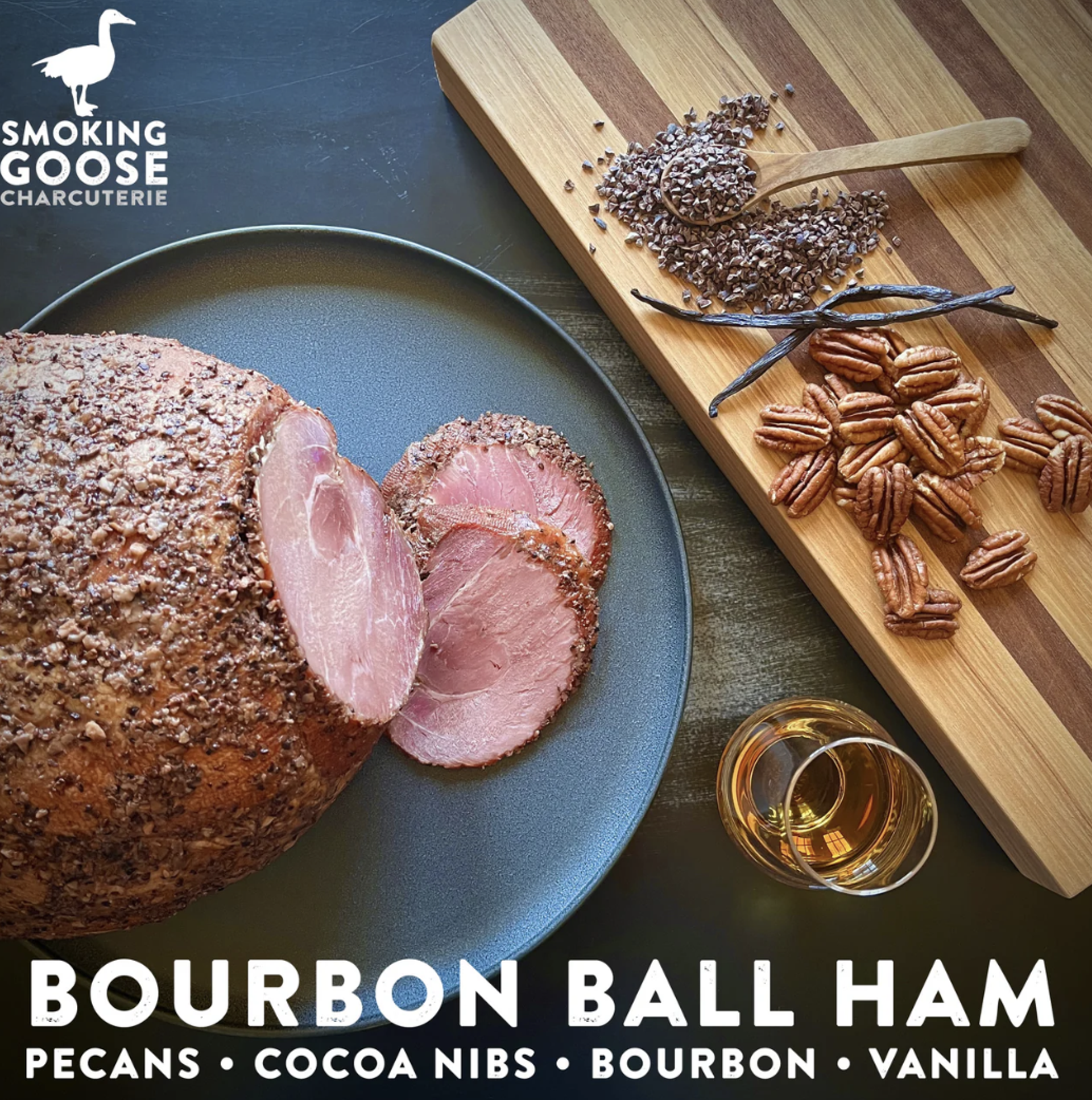 Smoking Goose Bourbon Barrel Pecan Spring Ham Fully Cooked