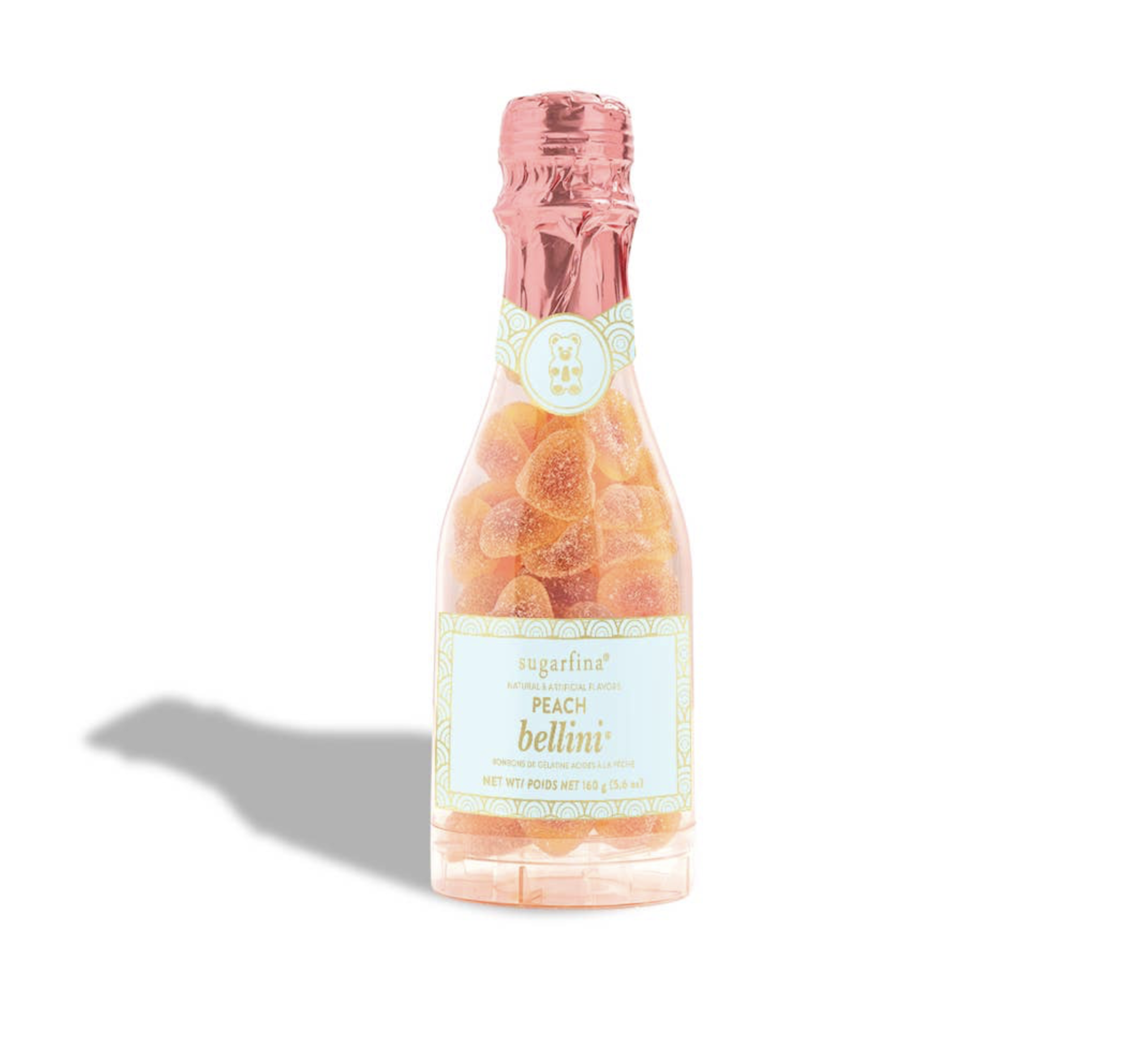 Sugarfina Celebration Bottle filled with peach bellini sour candies