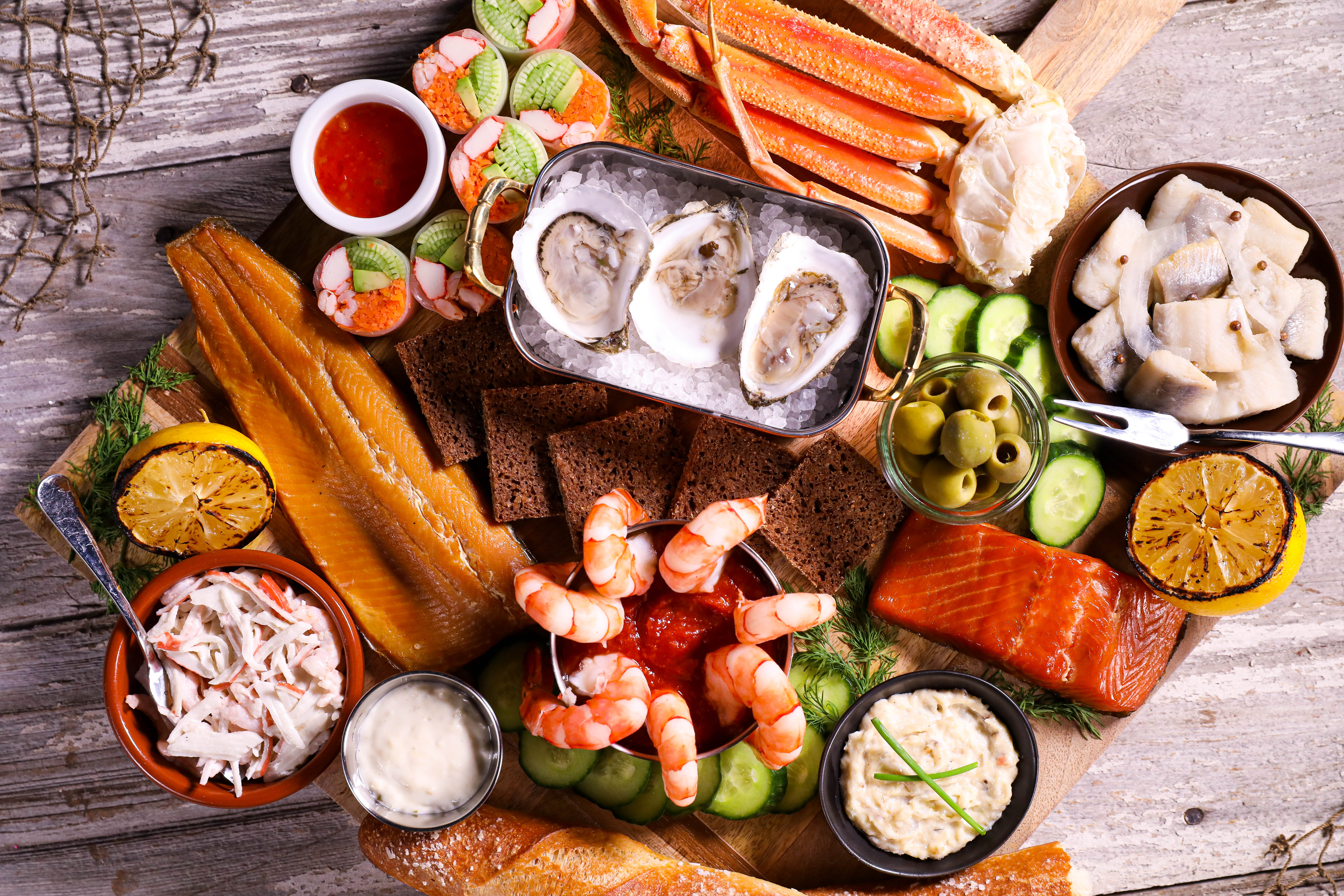 the seafood lovers' board for two