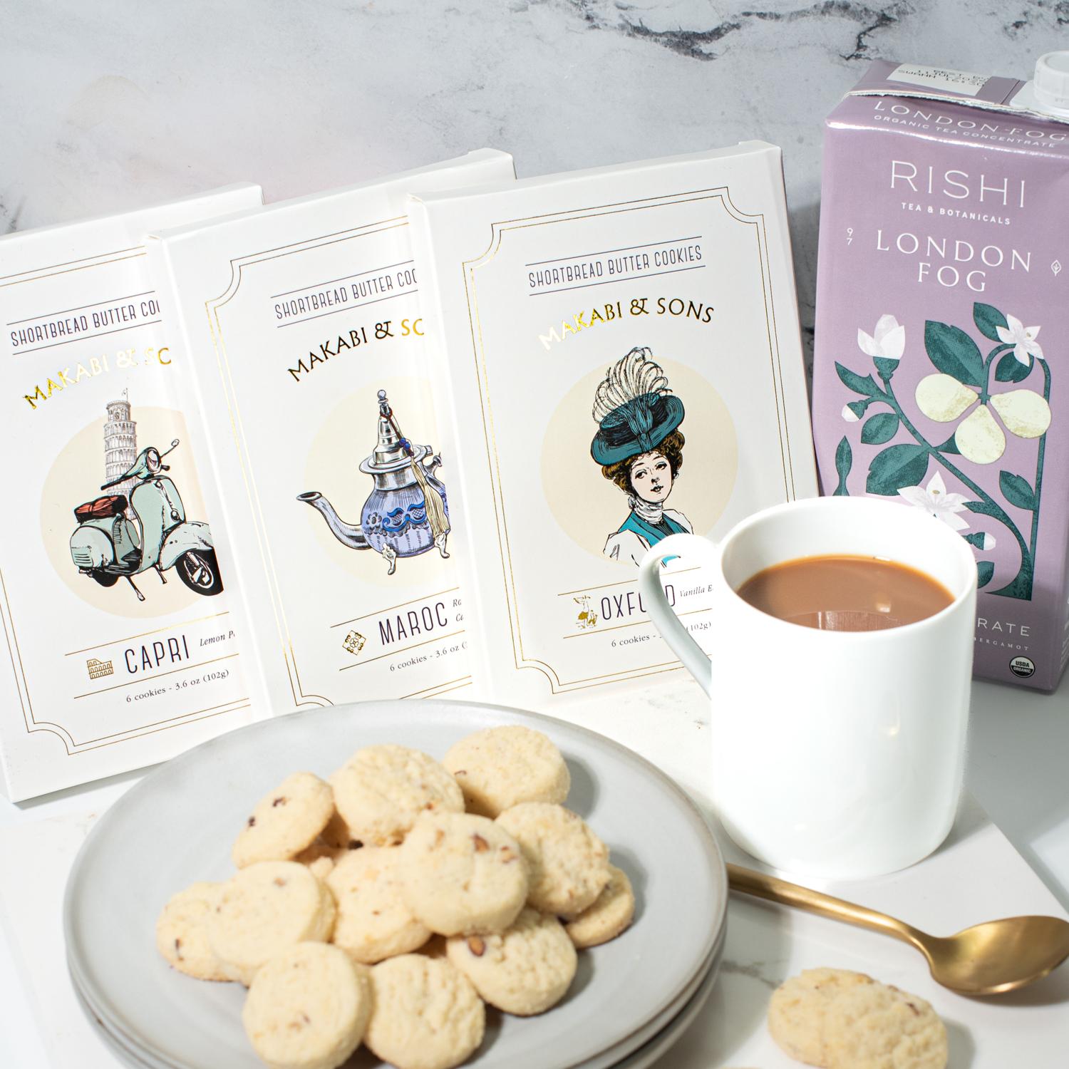 High Tea with Rishi London Fog and Makabi and sons cookies