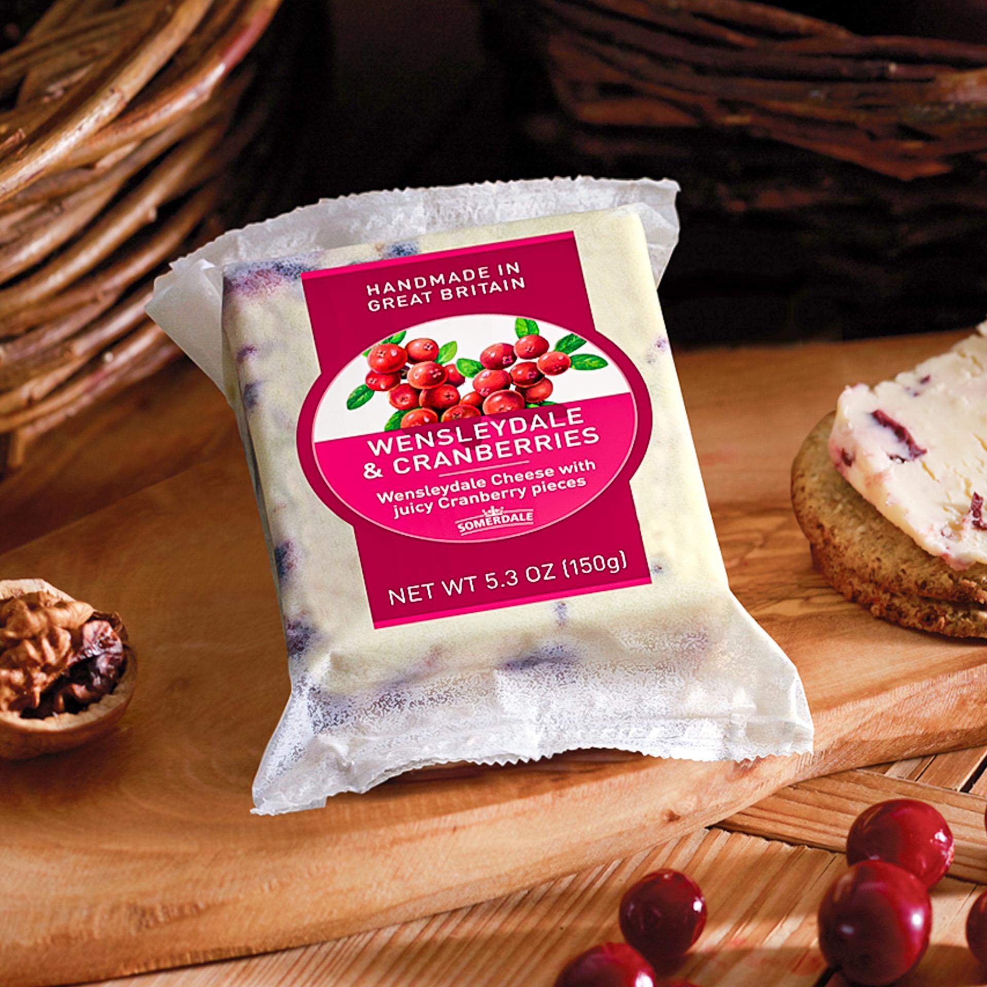 Cranberry Wensleydale cheese from Great Britain