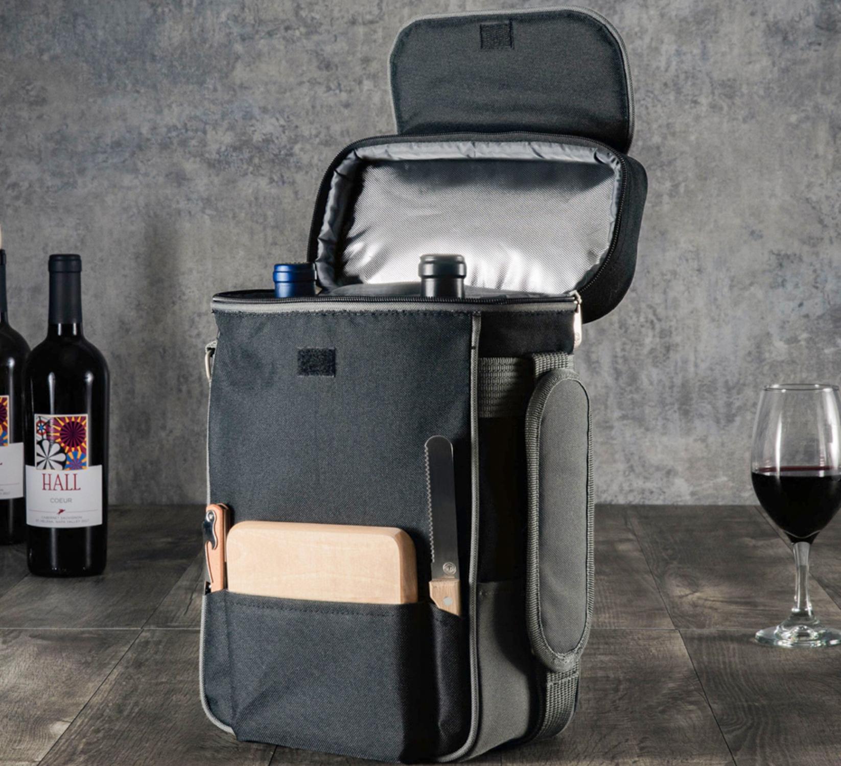 Legacy Wine and Cheese Duet Tote with cheese board and knife and wine opener
