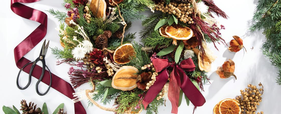 Floral Workshop: Dried Holiday Wreath