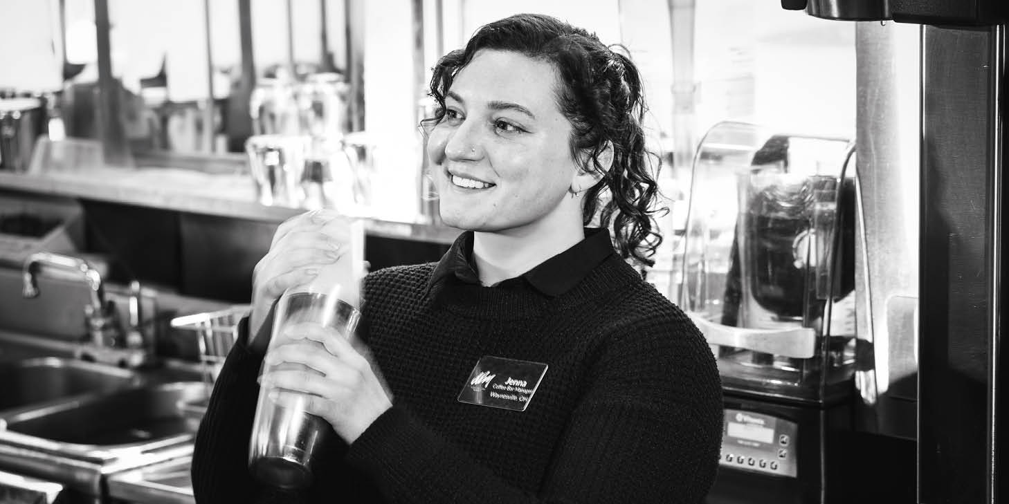 Associate working at DLM Coffee Bar