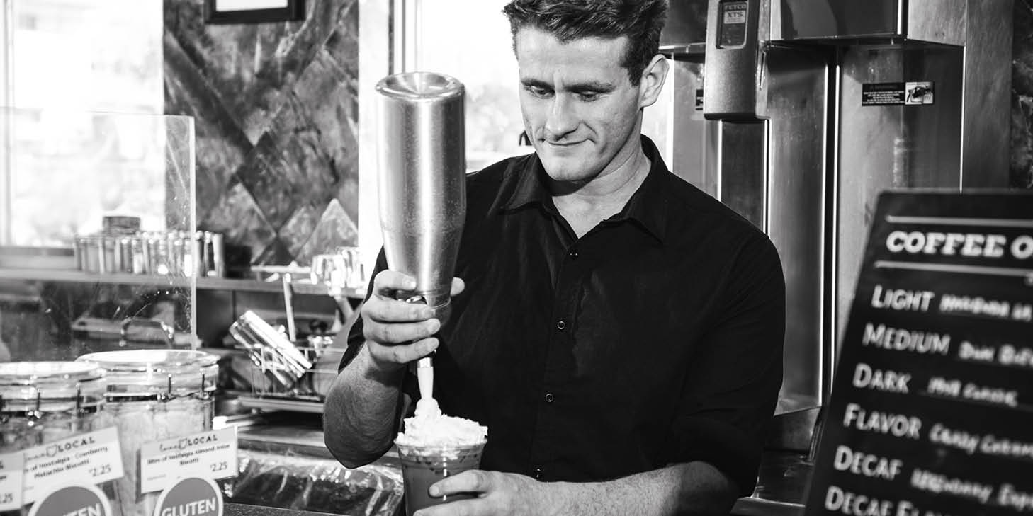 Associate working at DLM Coffee Bar
