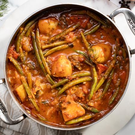 Braised Green Beans with Potatoes