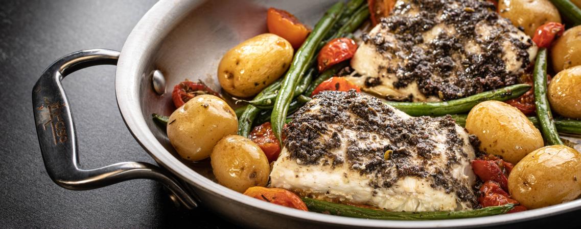 Oven-Roasted Cod With Tapenade