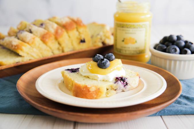 BLue berry loaf and lemon curd