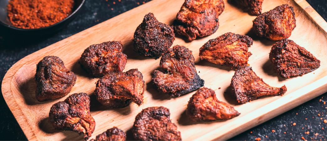 Roasted BBQ Lion's Mane Mushrooms