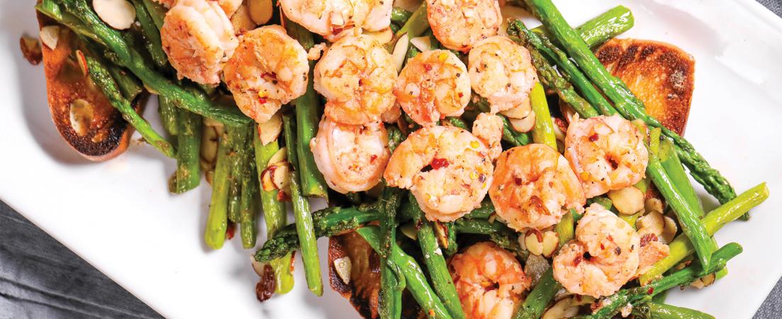 Skillet Shrimp With Asparagus