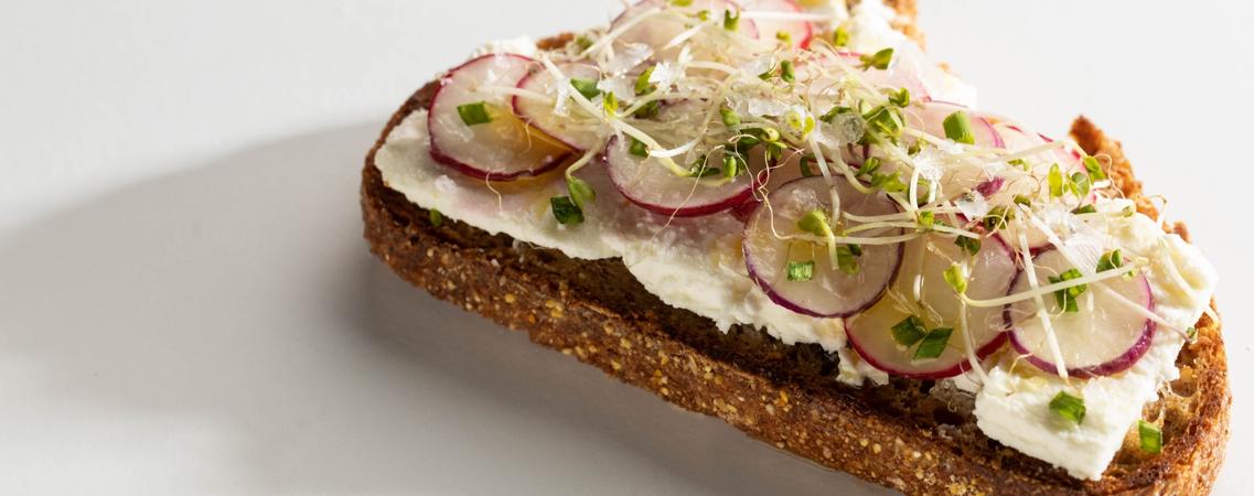 Summer Feta & Radish Toast