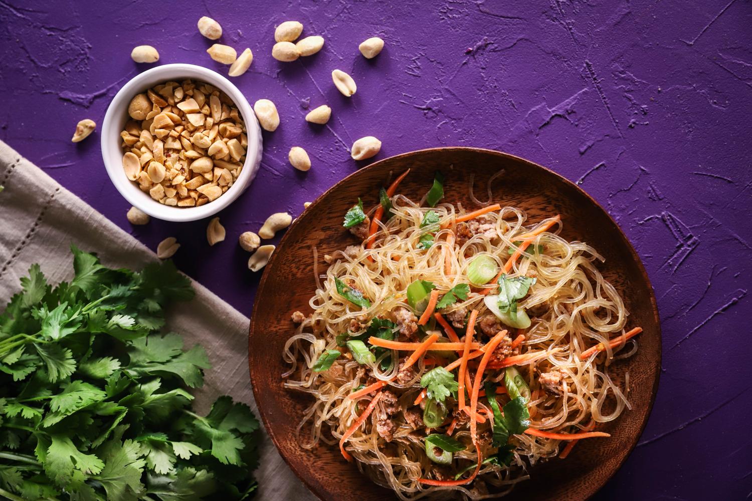 Spicy Glass Noodles with Ground Pork