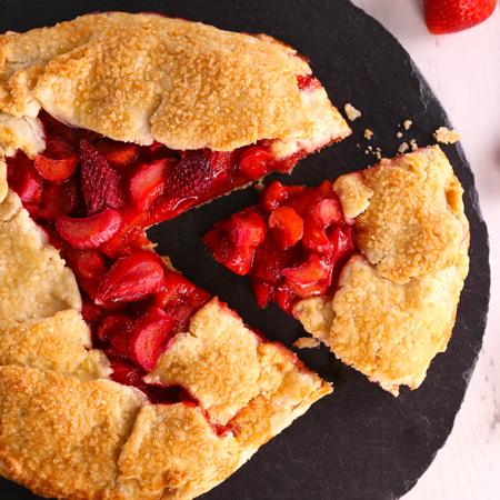 Gluten-Free Strawberry-Rhubarb Galette