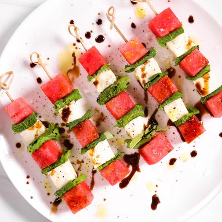 Watermelon Caprese Skewers