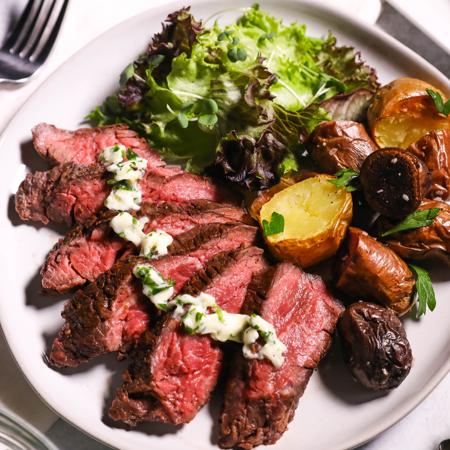 Hanger Steak With Herb Butter
