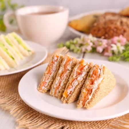 Smoked Salmon, Caper, and Cream Cheese Tea Sandwiches
